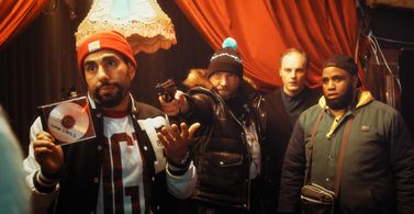 Mimoun Oaïssa, Ruben van der Meer, Guido Pollemans, and Willie Wartaal in The Masters (2015)