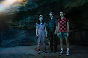 Spencer Hermes-Rebello, Miya Cech, and YaYa Gosselin in Surfside Girls (2022)