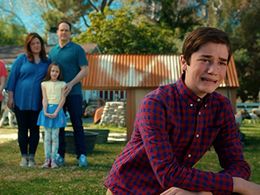 Diedrich Bader, Katy Mixon, and Daniel DiMaggio in American Housewife (2016)