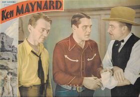 Hooper Atchley, Ken Maynard, and Syd Saylor in Mystery Mountain (1934)