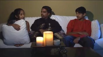 Jacob Gregory, Priya Joseph, and Litto Joseph in Akkara Kazhchakal: Halloween (2008)