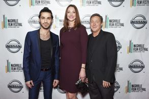 Robin Daugherty and Rafael Sochakov at an event for Paternity Leave (2015)