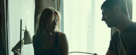 Still of Camille Rowe and Irakli Kvirikadze in Where Are You (2021)