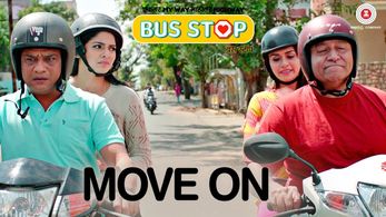 Vidyadhar Joshi, Uday Tikekar, Amruta Khanvilkar, and Pooja Sawant in Bus Stop (2017)