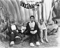 Sharon Baird, Joy Campbell, Martha Raye, and Van Snowden in The Bugaloos (1970)