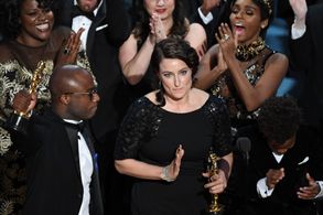 Barry Jenkins, Adele Romanski, Joi McMillon, Janelle Monáe, and Jaden Piner at an event for The Oscars (2017)