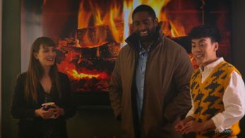 Still of Steven Huy, Leighton Meester and Thomas Cadrot in EXmas