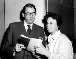 Gregory Peck and Harper Lee in To Kill a Mockingbird (1962)