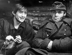 Nikolay Burlyaev and Vladimir Zamanskiy in Trial on the Road (1986)