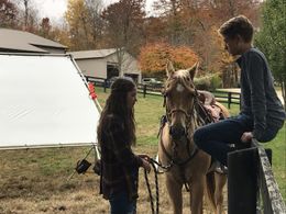 Behind the scenes with Jake Satow and Orli Gottesman on the set of Adeline.