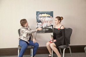 Ashleigh being interviewed at The Joey Awards, Vancouver 2018