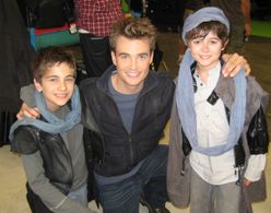 Alex, Robin and Valin on set of Sanctuary.