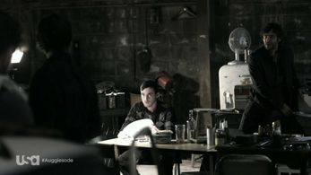 Still of Michael James Regan, Rossif Sutherland, Christopher Gorham and James Gilbert in Covert Affairs and Transport Is