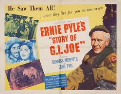 Robert Mitchum, Wally Cassell, Yolanda Lacca, Burgess Meredith, and Freddie Steele in Story of G.I. Joe (1945)