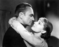 Valerie Hobson and Conrad Veidt in The Spy in Black (1939)