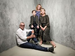 Virginia Madsen, Vera Farmiga, Jordan Roberts, and Jacob Tremblay at an event for Burn Your Maps (2016)