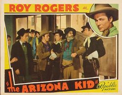 Roy Rogers, Art Dillard, Stuart Hamblen, George 'Gabby' Hayes, Dorothy Sebastian, and Archie Twitchell in The Arizona Ki