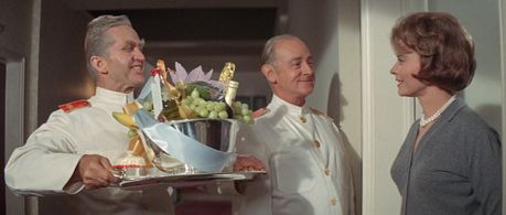 Martine Bartlett, John Qualen, and Karl Swenson in The Prize (1963)