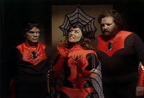 Tiffany Bolling, Bruce M. Fischer, and Robert Sutton in Electra Woman and Dyna Girl (1976)