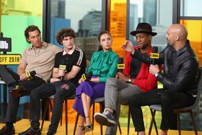 Matthew McConaughey, Yann Demange, Bel Powley, Jonathan Majors, and Richie Merritt at an event for White Boy Rick (2018)
