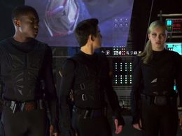 Carlos Knight, Ryan Potter, and Gracie Dzienny in Supah Ninjas (2011)