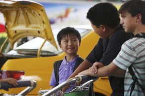 Forrest Wheeler, Ian Chen, and Hudson Yang in Fresh Off the Boat (2015)