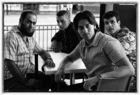 Michael Denkha, Fayssal Bazzi, Rahel Romahn, and Lincoln Younes in Down Under (2016)