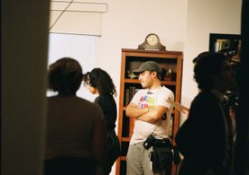 Samuel Vargas at the set of “There’s Someone In The House.”