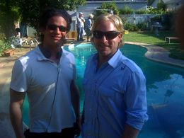 Ari ackerman and Scott Kluge On the set of Hesher