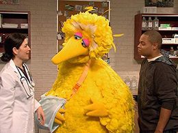 Julianna Margulies and Christopher Knowings in Sesame Street (1969)