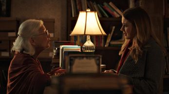 Jane Alexander and Alexandra Breckenridge in Christmas Around the Corner (2018)
