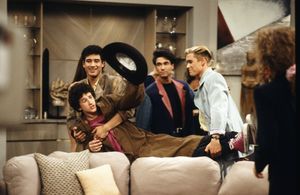Mark-Paul Gosselaar, Dustin Diamond, Eddie Garcia, and Mario Lopez in Saved by the Bell (1989)