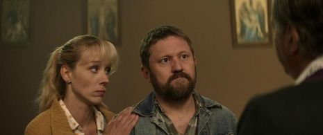 Karel Zima and Petra Hrebícková in Stestí je krásná vec (2020)