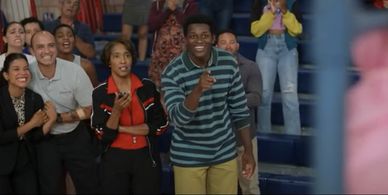 Felice Heather Monteith as Coach Lisa with Michael Solomon in FREERIDGE