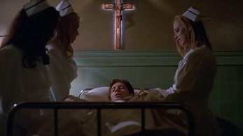 David Duchovny, Kelsa Kinsly, and Kate Luyben in The X-Files (1993)