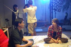 on the set of R.Aiko with Peter Jang, 2011