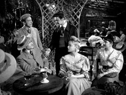 Raymond Bussières, Dominique Davray, Serge Reggiani, William Sabatier, and Simone Signoret in Casque d'Or (1952)