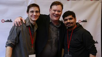 Jamison M. LoCascio, Adam Ambrosio, and David Johnson at an event for The Depths (2017)
