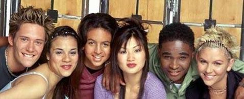 Bryan Kirkwood, Harvey Silver, Brandon Baker, Michelle Krusiec, Arroyn Lloyd, and Alisa Reyes in One World (1998)