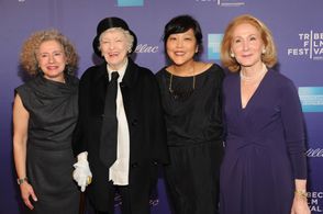 Chiemi Karasawa, Elaine Stritch, Elizabeth Hemmerdinger, and Sheryl Wisniewski at an event for Elaine Stritch: Shoot Me 