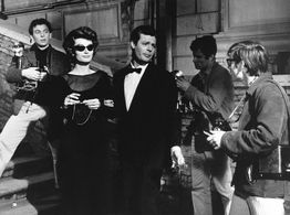 Marcello Mastroianni, Anouk Aimée, Enzo Cerusico, Enzo Doria, and Giulio Paradisi in La Dolce Vita (1960)