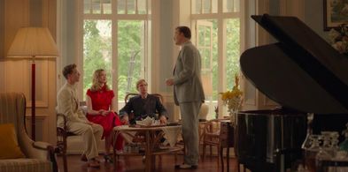 David Morrissey, Luke Newberry, Luke Treadaway, and Georgia Blizzard in The Singapore Grip (2020)