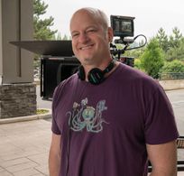 Allen Wolf on the set of The Sound of Violet