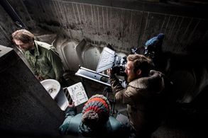 Production still from the set of 'MAN'