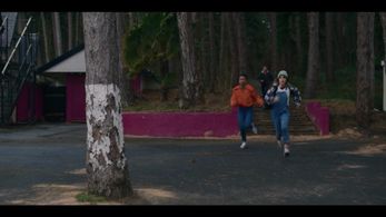 Rachel Andrews (front-right),Bethany Antonia (front-left) and Richard Armitage (mid-back) as ‘Bea’, ‘Kayleigh’ and ‘Ray