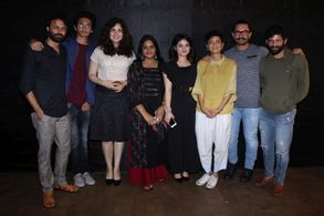 Aamir Khan, Kiran Rao, Meher Vij, Raj Arjun, Advait Chandan, Zaira Wasim, Tirth Sharma, and Meghna Mishra