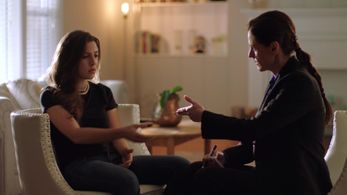 Ivy Rhodes as Sara Miller and Athena Bitzis As Detective Lissa Redmond in 