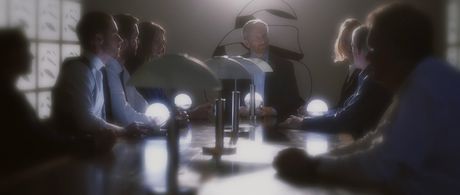 Ben Probert, Gareth Lawrence, Vanessa Russell, Sadie Parsons, Philip Ridout, and Sean Kennedy in Precognition (2018)