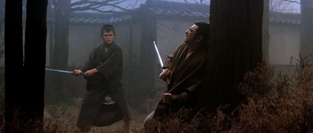 Shintarô Katsu and Makoto Satô in Samaritan Zatoichi (1968)