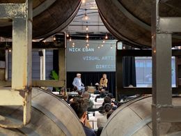 Nick Egan speaking at the Nike inspirational Speakers Month